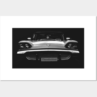 1959 ford, ford thunderbird, black shirt Posters and Art